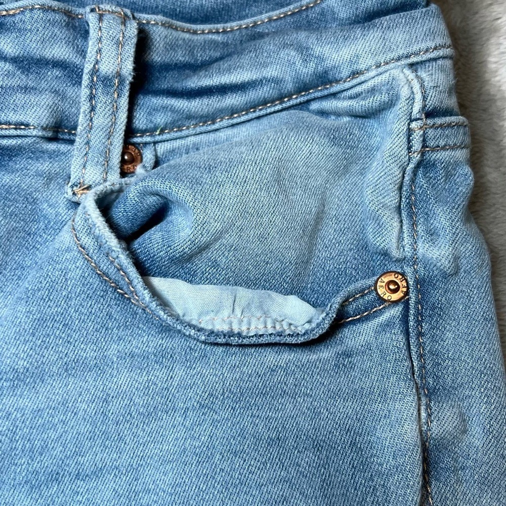 Aeropostale Womens Size 8 Super High Rise Jeggings Distressed Jean Frayed Hem - Picture 7 of 16